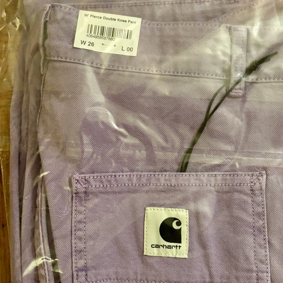NWT Carhartt WIP Pierce lavender double-knee work chore pants 26 - Picture 5 of 7